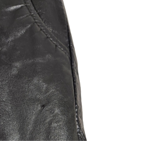 VINTAGE Linea Pelle High Waist Leather Shorts Size Large - Picture 4 of 4